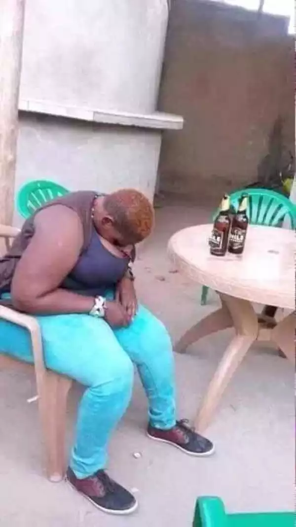 See What This Big Lady Is Doing With Her B**bs (Photo)